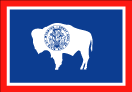 Wyoming map logo - Wyoming state flag